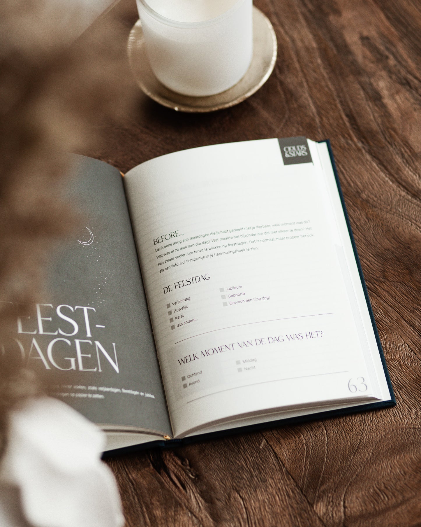 Giftset kaars & grief journal